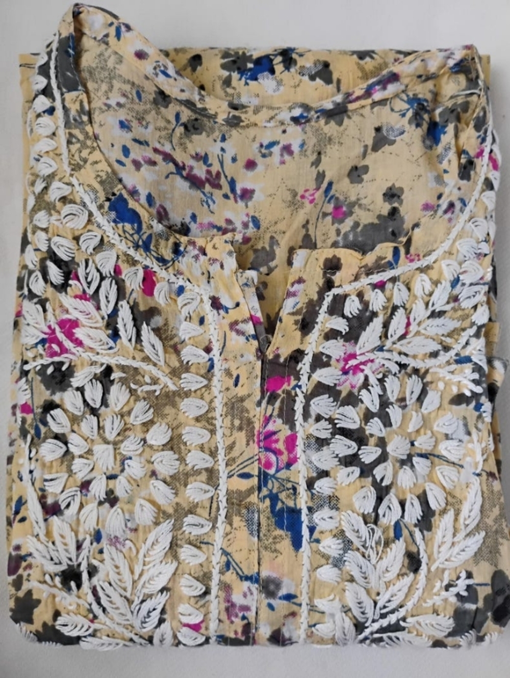 Chikankari cotton  mulmul kurta